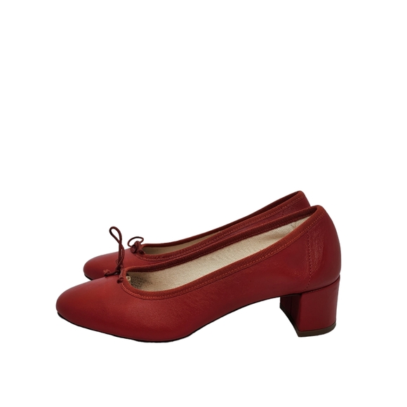 J. Crew Red Flats with Bow Detail - Picture 2 of 10